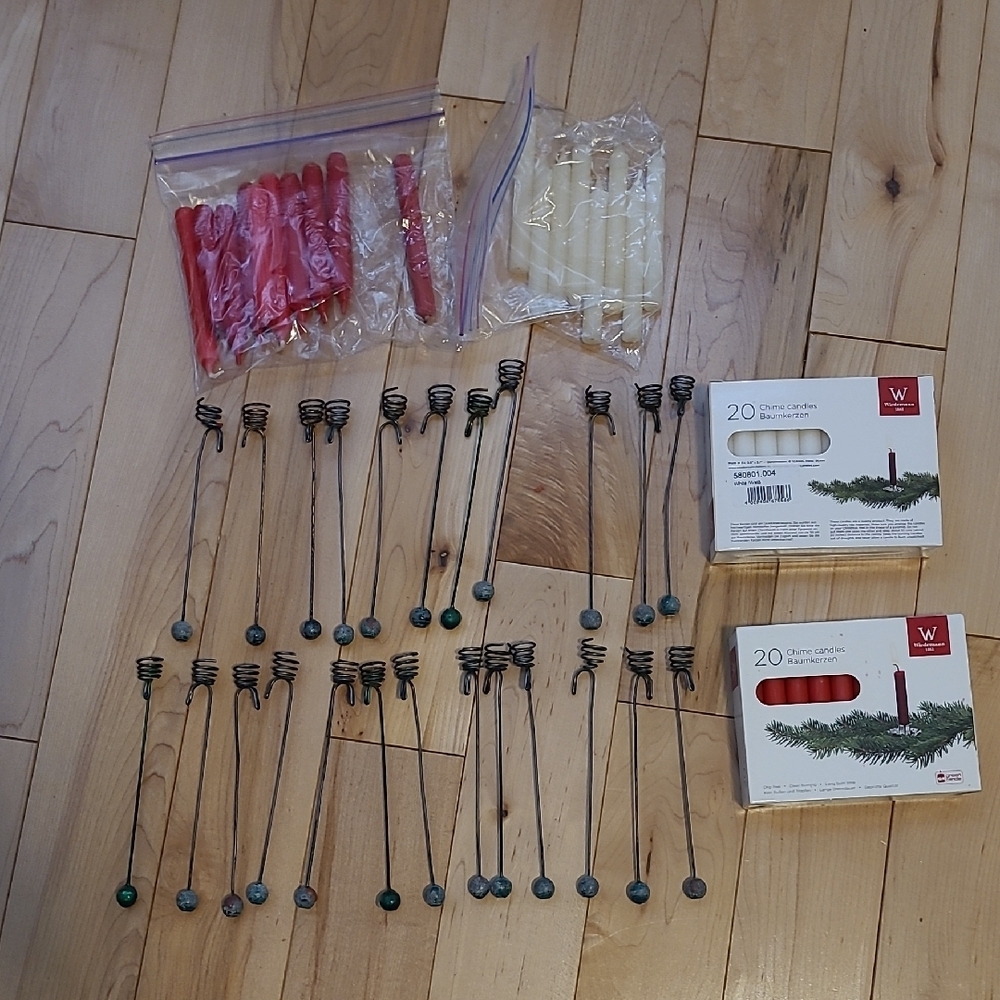 24 Vintage Christmas Tree Candle Holders (Balanced Candle Holders)